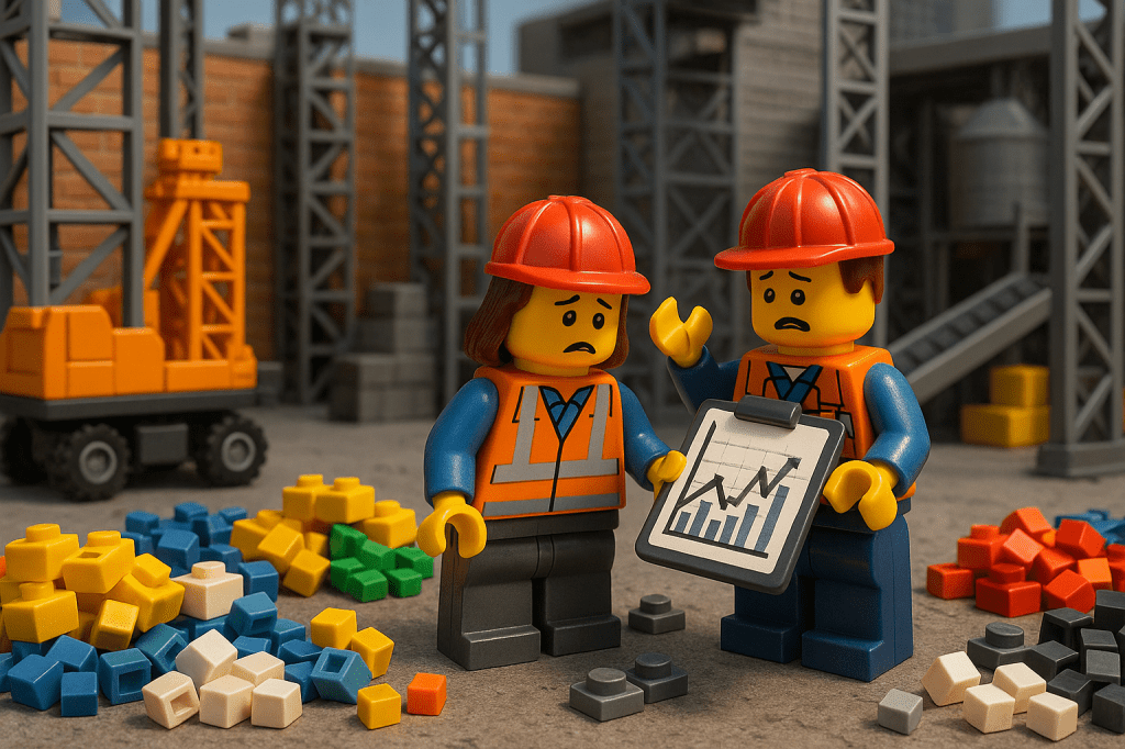 Lego people looking for a resolution in CyberStockroom to solve their project with Unpredictable Demand and Forecasting Difficulties