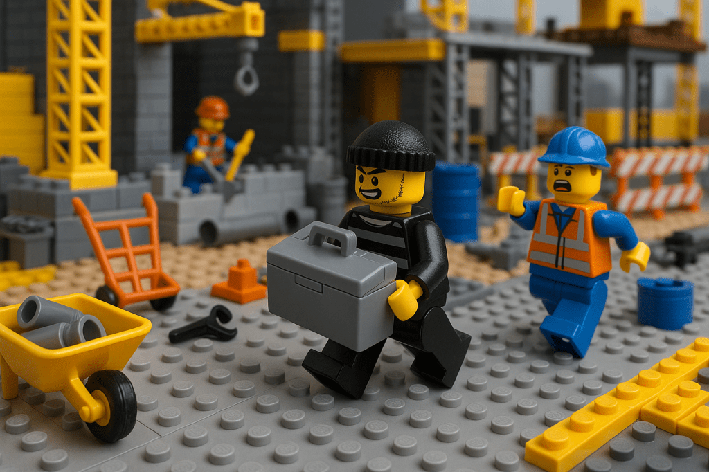 Lego people looking for a resolution in CyberStockroom to solve their project with Theft and Loss of Materials/Equipment