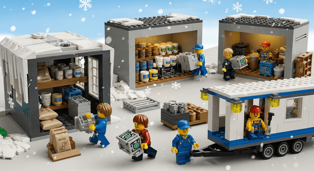 CyberStockroom’s map-based inventory system ensuring materials are stored in weather-protected areas to maintain visibility and prevent cold-weather damage.